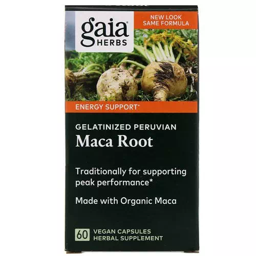 Gaia Herbs, Gelatinized Peruvian Maca Root, 60 Vegan Capsules Review