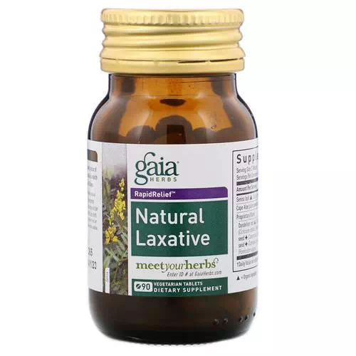 Gaia Herbs, Rapid Relief, Natural Laxative, 90 Tablets Review