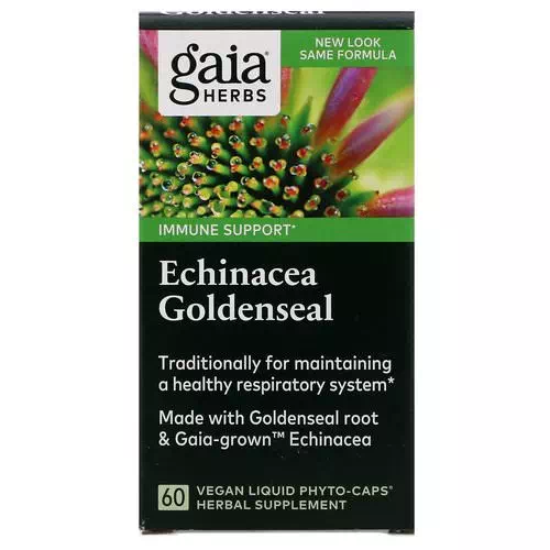 Gaia Herbs, Echinacea Goldenseal, 60 Vegan Liquid Phyto-Caps Review