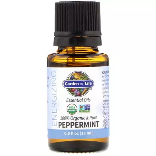 Garden of Life, 100% Organic & Pure, Essential Oils, Energizing, Peppermint, 0.5 fl oz (15 ml) Review