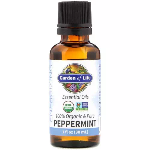 Garden of Life, 100% Organic & Pure, Essential Oils, Energizing, Peppermint, 1 fl oz (30 ml) Review