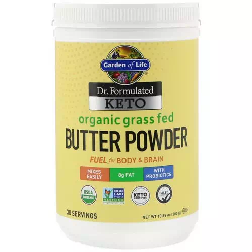 Garden of Life, Dr. Formulated Keto Organic Grass Fed Butter Powder, 10.58 oz (300 g) Review