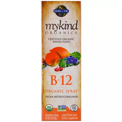 Garden of Life, MyKind Organics, B-12 Organic Spray, Raspberry, 2 oz (58 ml) Review