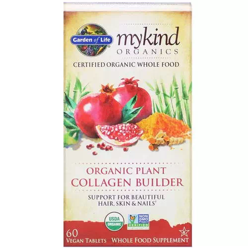 Garden of Life, MyKind Organics, Organic Plant Collagen Builder, 60 Vegan Tablets Review