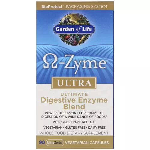 Garden of Life, O-Zyme Ultra, Ultimate Digestive Enzyme Blend, 90 UltraZorbe Vegetarian Capsules Review