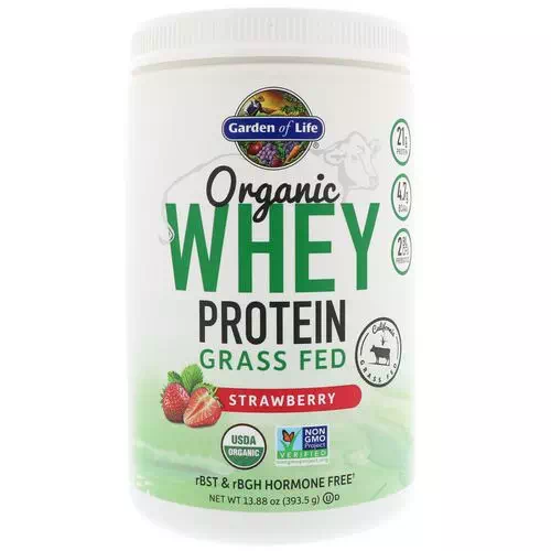 Garden of Life, Organic Whey Protein Grass-Fed, Strawberry, 13.88 oz (393.5 g) Review