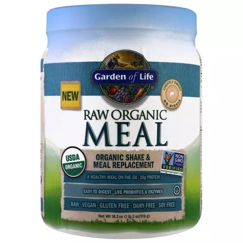 Garden of Life, RAW Organic Meal, Organic Shake & Meal Replacement, Lightly Sweet, 16 oz (454 g) Review