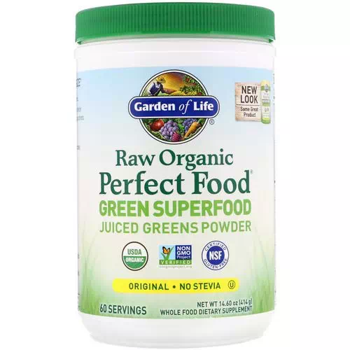 Garden of Life, Raw Organic Perfect Food, Green Superfood, Original, 14.8 oz (419 g) Review