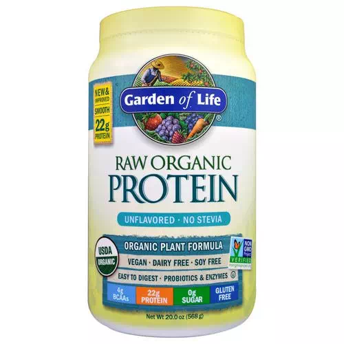 Garden of Life, RAW Organic Protein, Organic Plant Formula, Unflavored, 1.25 lbs (568 g) Review
