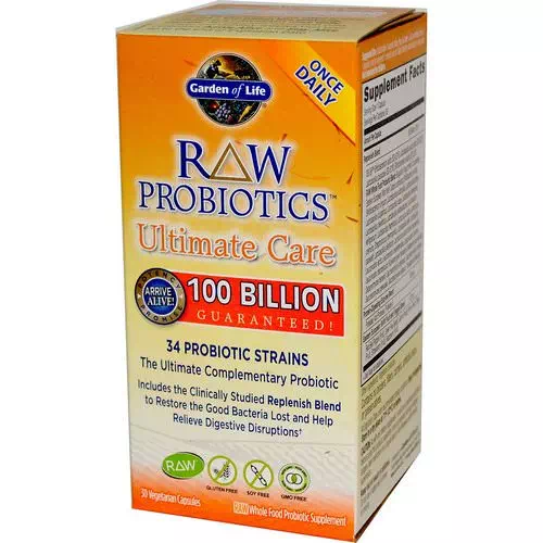 Garden of Life, RAW Probiotics, Ultimate Care, 30 Veggie Caps Review