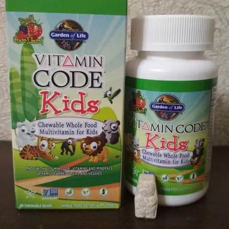 Vitamin Code, Kids, Chewable Whole Food Multivitamin for Kids, Cherry Berry