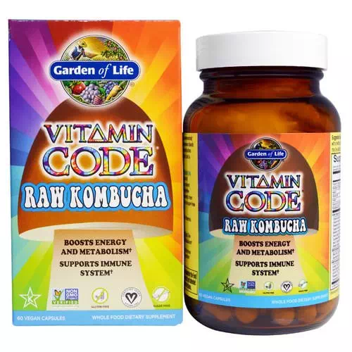 Garden of Life, Vitamin Code, RAW Kombucha, 60 Vegan Caps Review