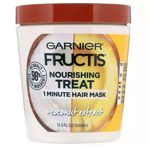 Garnier, Fructis, Nourishing Treat, 1 Minute Hair Mask, + Coconut Extract, 13.5 fl oz (400 ml) Review