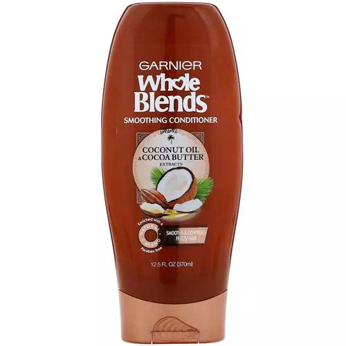 Garnier, Whole Blends, Coconut Oil & Cocoa Butter Smoothing Conditioner, 12.5 fl oz (370 ml) Review
