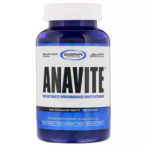 Gaspari Nutrition, Anavite, The Ultimate Performance Multi-Vitamin, 180 Tablets Review