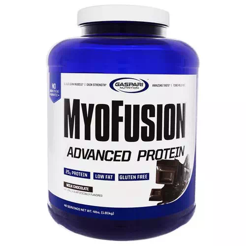 Gaspari Nutrition, MyoFusion, Advanced Protein, Milk Chocolate, 4 lbs (1.81 kg) Review
