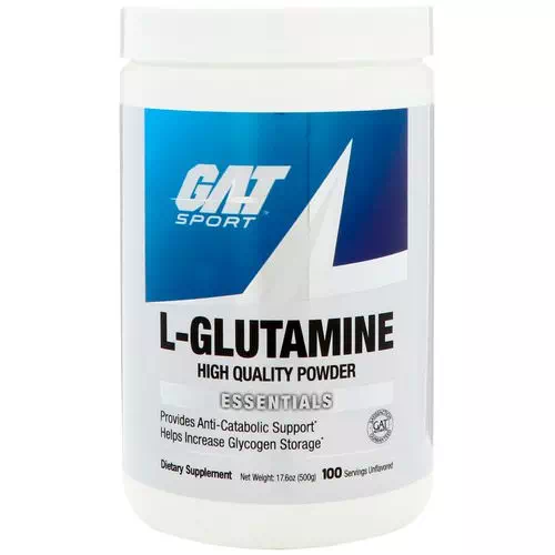 GAT, L-Glutamine, Unflavored, 17.6 oz (500 g) Review