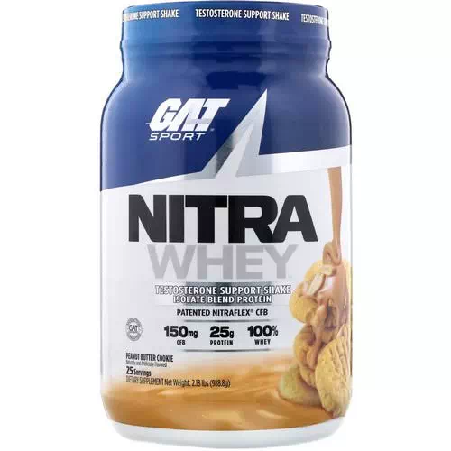 GAT, Nitra Whey, Testosterone Support Shake, Peanut Butter Cookie, 2.18 lb (988.8 g) Review