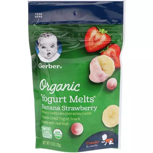 Gerber, Organic, Yogurt Melts, Banana Strawberry, 1.0 oz (28 g) Review