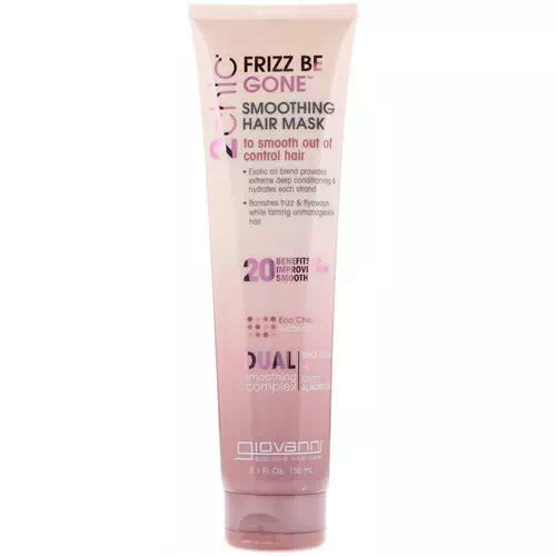 Giovanni, 2chic, Frizz Be Gone, Smoothing Hair Mask, Shea Butter + Sweet Almond Oil, 5.1 fl oz (150 ml) Review