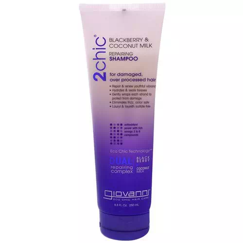 Giovanni, 2chic, Repairing Shampoo, for Damaged Over Processed Hair, Blackberry & Coconut Milk, 8.5 fl oz (250 ml) Review