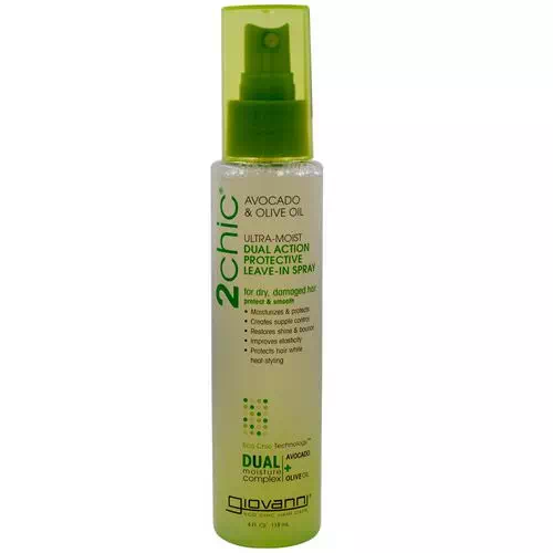 Giovanni, 2chic, Ultra-Moist Dual Action Protective Leave-In Spray, Avocado & Olive Oil, 4 fl oz (118 ml) Review