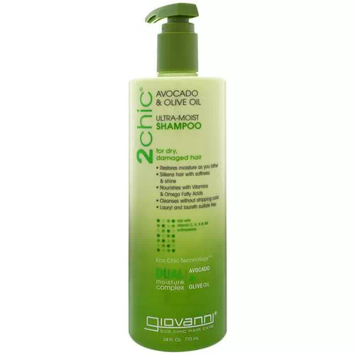 Giovanni, 2chic, Ultra-Moist Shampoo, for Dry, Damaged Hair, Avocado & Olive Oil, 24 fl oz (710 ml) Review
