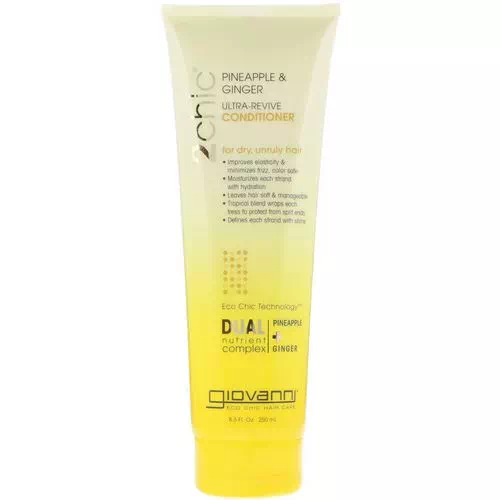 Giovanni, 2chic, Ultra-Revive Conditioner, for Dry, Unruly Hair, Pineapple & Ginger, 8.5 fl oz (250 ml) Review