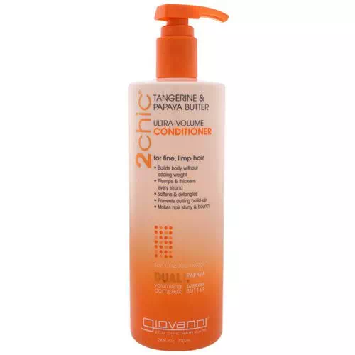 Giovanni, Ultra-Volume Conditioner, for Fine Limp Hair, Tangerine & Papaya Butter, 24 fl oz (710 ml) Review