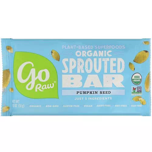 Go Raw, Organic, Pumpkin Seed Sprouted Bar, 1.8 oz (51 g) Review