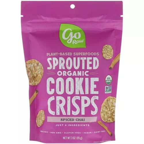 Go Raw, Organic, Sprouted Cookie Crisps, Spiced Chai, 3 oz (85 g) Review