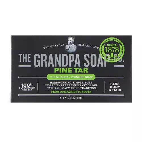 Grandpa's, Face Body & Hair Bar Soap, Pine Tar, 4.25 oz (120 g) Review
