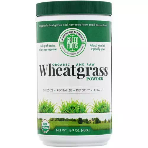 Green Foods, Organic and Raw Wheatgrass Powder, 16.9 oz (480 g) Review
