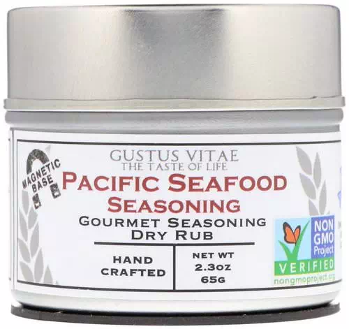 Gustus Vitae, Gourmet Seasoning Dry Rub, Pacific Seafood Seasoning, 2.3 oz (65 g) Review