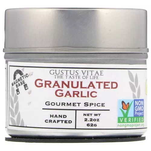 Gustus Vitae, Gourmet Spice, Granulated Garlic, 2.2 oz (62 g) Review