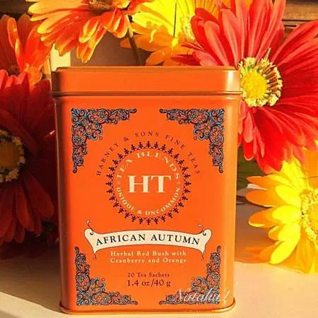 Harney & Sons, HT Tea Blend, African Autumn, 20 Tea Sachets, 1.4 oz (40 g) Review