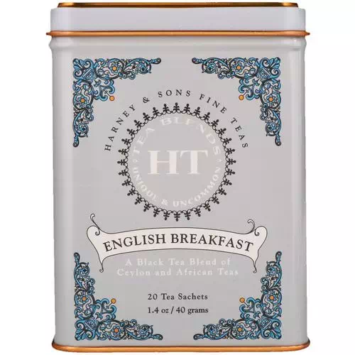 Harney & Sons, HT Tea Blend, English Breakfast, 20 Tea Sachets, 1.4 oz (40 g) Review