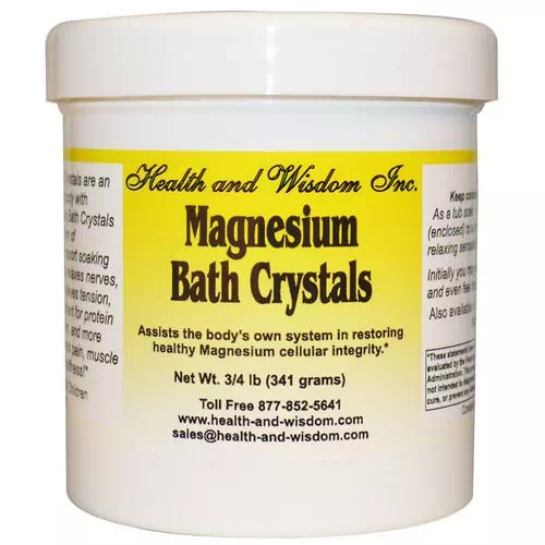 Health and Wisdom, Magnesium Bath Crystals, 3/4 lb (341 g) Review