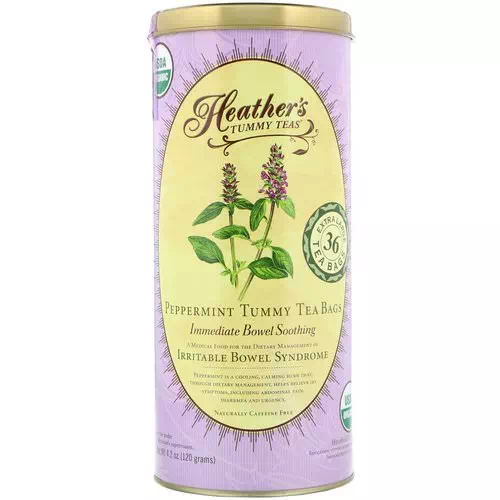 Heather's Tummy Care, Tummy Teas, Organic Peppermint Tea Bags, Caffeine Free, 36 Extra Large Tea Bags, 4.2 oz (120 g) Review