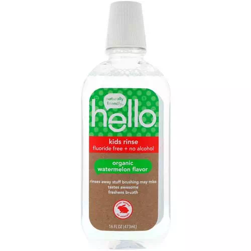 Hello, Kids Rinse, Fluoride Free + No Alcohol, Organic Watermelon Flavor, 16 fl oz (473 ml) Review