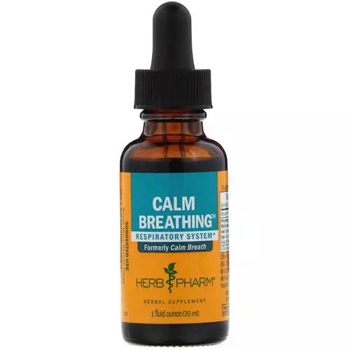 Herb Pharm, Calm Breathing, Respiratory System, 1 fl oz (30 ml) Review