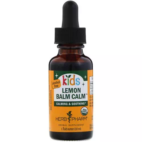 Herb Pharm, Kids Organic Lemon Balm Calm, Alcohol Free, 1 fl oz (30 ml) Review