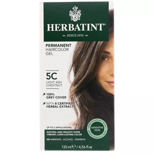 Herbatint, Permanent Haircolor Gel, 5C, Light Ash Chestnut, 4.56 fl oz (135 ml) Review