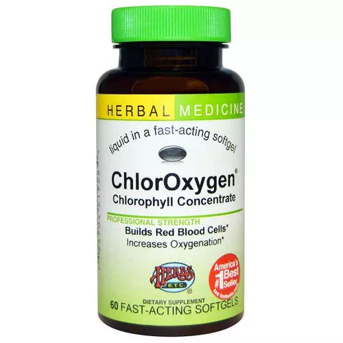 Herbs Etc, ChlorOxygen, Chlorophyll Concentrate, 60 Fast-Acting Softgels Review