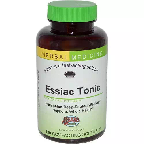Herbs Etc, Essiac Tonic, Alcohol Free, 120 Fast-Acting Softgels Review