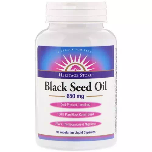 Heritage Store, Black Seed Oil, 650 mg, 90 Vegetarian Liquid Capsules Review
