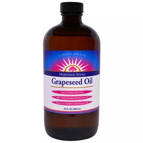 Heritage Store, Grapeseed Oil, 16 fl oz (480 ml) Review