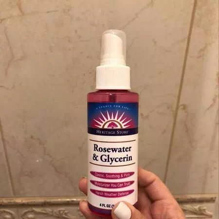 Heritage Store, Rosewater & Glycerin, Atomizer Mist Spray, 2 fl oz (59 ml) Review