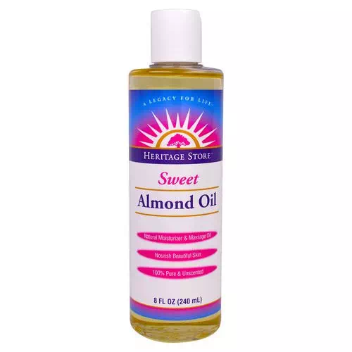 Heritage Store, Sweet Almond Oil, 8 fl oz (240 ml) Review