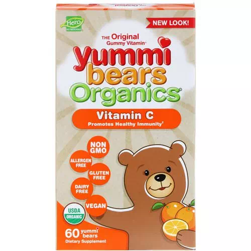 Hero Nutritional Products, Yummi Bears Organics, Vitamin C, 60 Yummi Bears Review
